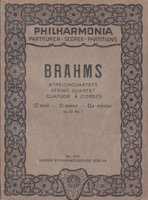 Brahms Streichquartett String Quartet Quatuor a Cordes No 372.