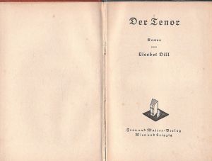 Stará německá kniha Der Tenor od Liesbeth Dill