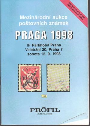 Praga 1998. Mezinárodní aukce poštovních známek.
