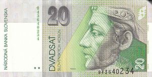 Slovenské papírové peníze  20/1995