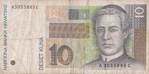 Chorvatsko papírové peníze 10 kuna/1995