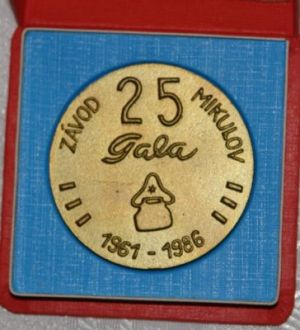 Plaketa GALA Mikulov 1961- 1986