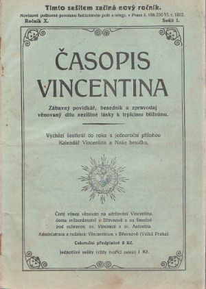 Časopis Vincentina, vázaný ročník 1931 až 1933.