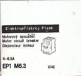  Motor.spouštěč EP1M6,3  4-6,3A  (9742)