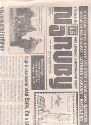 Naruby - Týdeník pro legraci a bezplatné zisky 15 16. dubna 1992