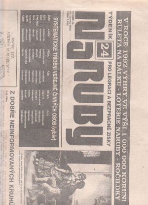 Naruby - Týdeník pro legraci a bezplatné zisky 24  18. června 1992