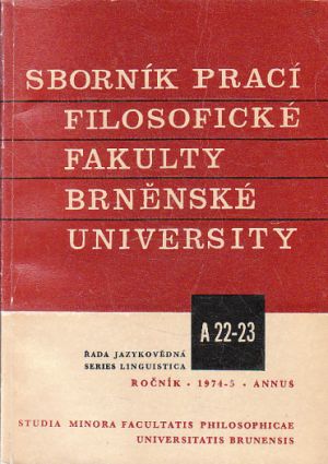 Sborník prací filosofické fakulty Brněnské university.
