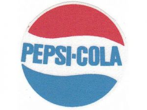 Zažehlovací etiketa Pepsi-cola průměr 6 cm 