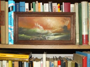 Obrázek, Bouře na moři, velikost 28 X 16 cm.
