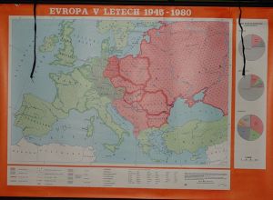 Mapa - Evropa v letech 1945  - 1980