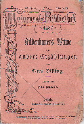 Staré Německé a anglické knihy. Universal Bibliothek 4437 z roku 1870