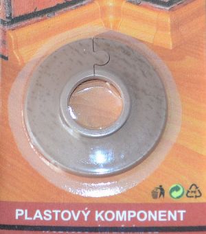 Rozeta - plastová, krytka pro otvory trubek ústředního topení 3/4" - 28,5mm-Buk