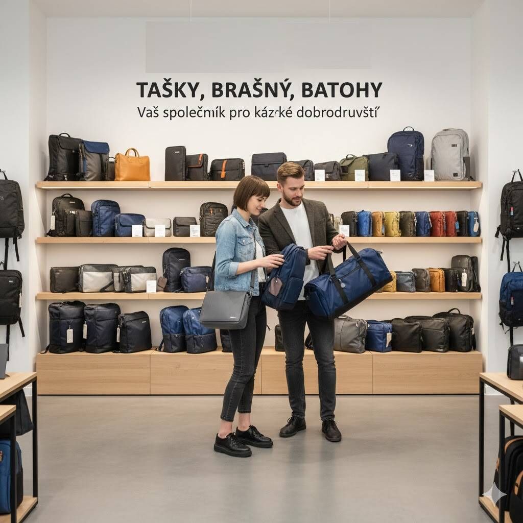 Tašky, brašny, Batohy.