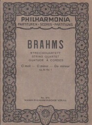 Brahms Streichquartett String Quartet Quatuor a Cordes No 372.