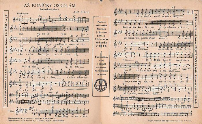 Osadní písně z kytarovým doprovodem. Až koníčky osedlám.