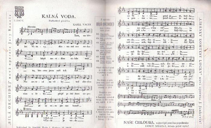 Osadní písně z kytarovým doprovodem. Kalná voda.