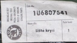 Krycí lišta ORIGINÁL - VAG 1U6807641