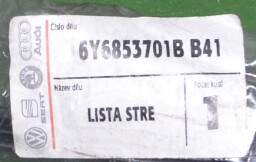 Lišta střešní levá fabia hatchback / černá / 6Y6853701B B41