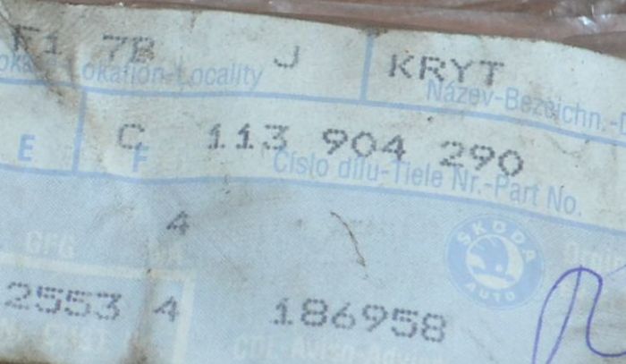 Kryt starteru 113904290