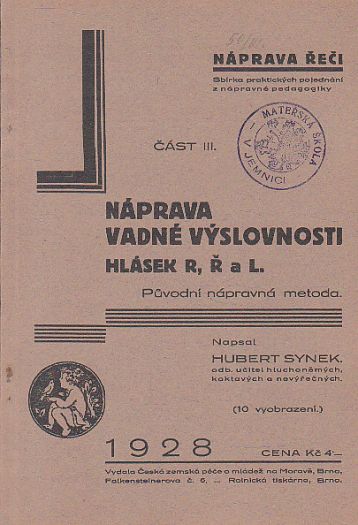 Náprava vadné výslovnosti R, Ř a L