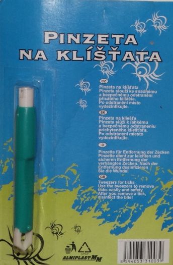 Pinzeta na klíšťata plastová