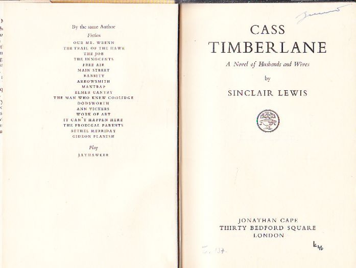 Cass Timberlane od Sinclair Lewis