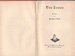 Stará německá kniha Der Tenor od Liesbeth Dill