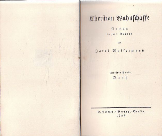 Stará německá kniha z roku 1921. -