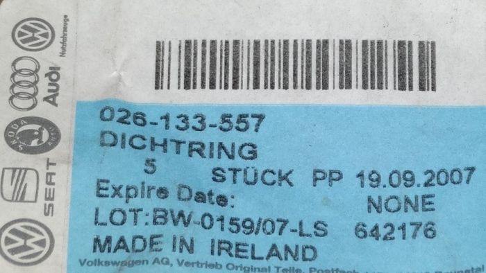 026133557 - Těsnicí kroužek ORIGINÁL  Sada 5kusů