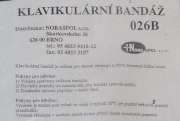 Klavikulární bandáž. 026 B