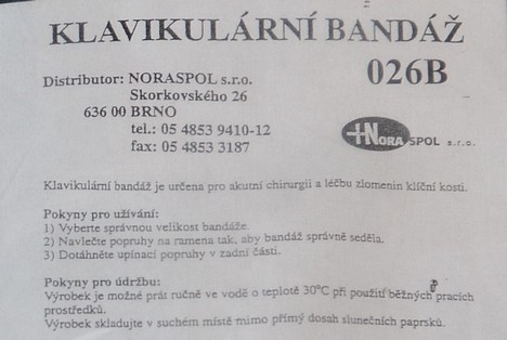 Klavikulární bandáž. 026 B