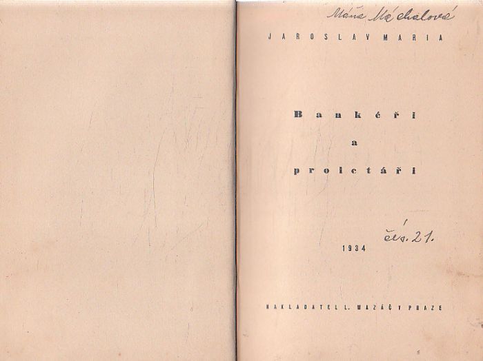 Bankéři a proletáři od Jaroslav Maria (p)