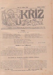 Kříž. Svázaný soubor časopisů s náboženskou tématikou