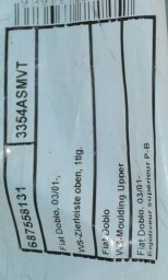 Bauset čelního skla FIAT DOBLO, r.v. 01-