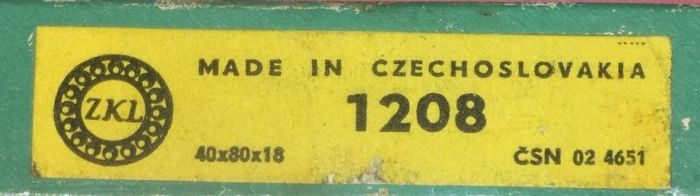 Ložisko kuličkové 1208 ZKL 
