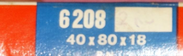 Ložisko 6208 - nerozebíratelné jednořadé. Výroba Polsko.