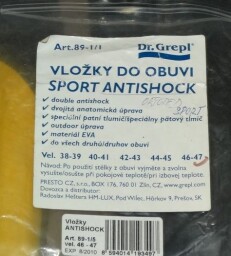 Vložky do obuvi sport antishock
