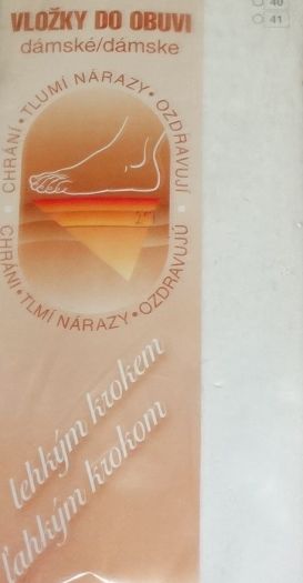 Vložky do obuvi dámské vel. 39.