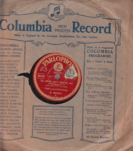 So schon wies einmal war - Columbia