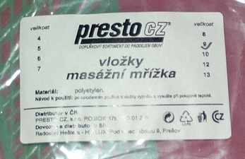 Vložky masážní mřížka 