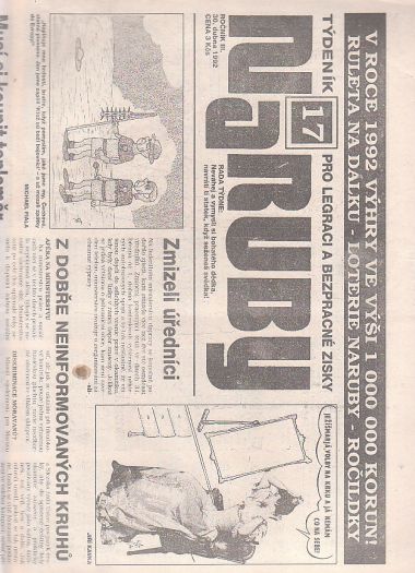 Naruby - Týdeník pro legraci a bezplatné zisky 17 30. dubna 1992