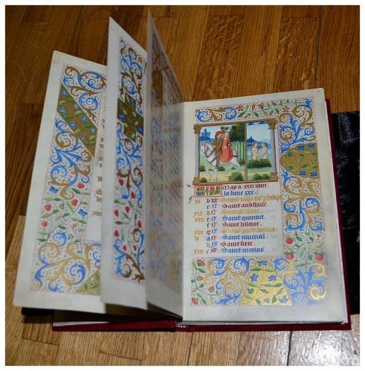 Faksimile knihy Horae principii de Rohan.Takzvané knihy hodinek, latinsky „Horae“,