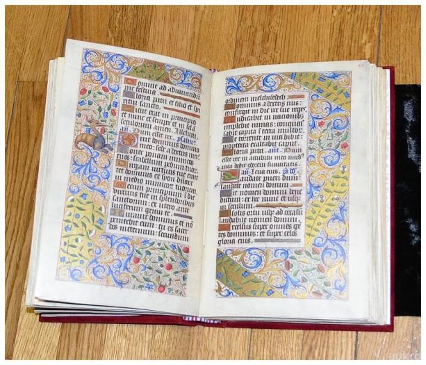 Faksimile knihy Horae principii de Rohan.Takzvané knihy hodinek, latinsky „Horae“,