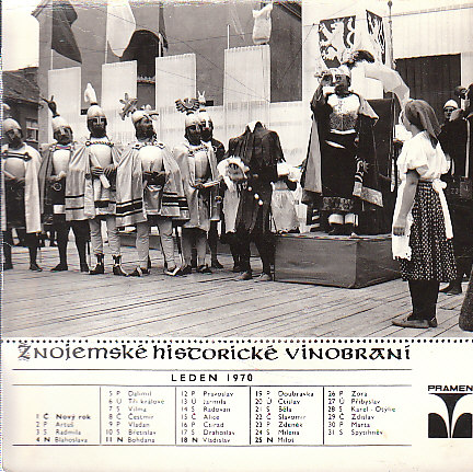 Kalendář Znojemského historického vinobraní pro rok 1970