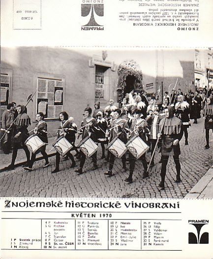 Kalendář Znojemského historického vinobraní pro rok 1970