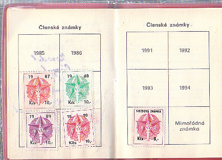 Členský průkaz - Svaz požární ochrany.