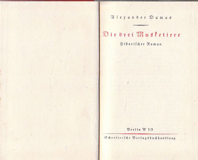Die drei musketiere A. Dumas.