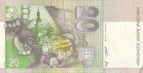 Slovenské papírové peníze  20/1999