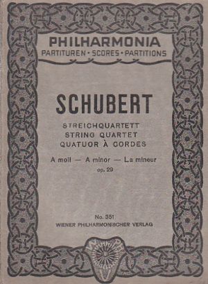 Philharmonia-partturen SCHUBERT No 351.