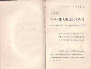 Paní Marie Grubbová / Niels Lyhne od Jens Peter Jacobsen